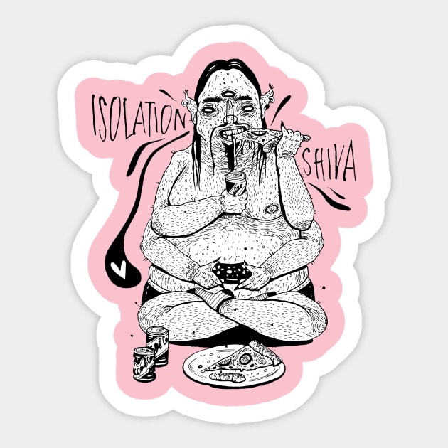 Isolation Shiva Sticker by GuerrillaPony